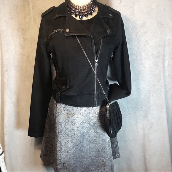 torrid Jackets & Blazers - Torrid stretch black denim sz 1X moto jacket